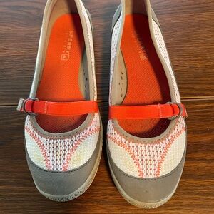Sperry Women's Gray and Orange Casual Shoes Ballet style flats